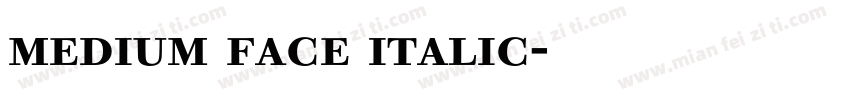 medium face italic字体转换